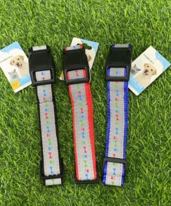 COLLAR PARA MASCOTAS DE HUELLAS Y HUESOS CON REFEXIVOS #2.5 1UND