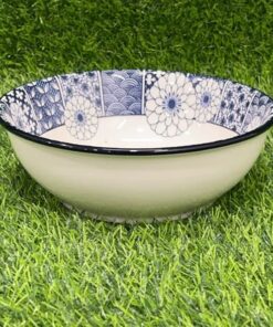 TAZA CERÁMICA DE FLOR AZUL 7" 1UND