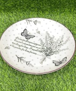 PLATO CERÁMICA DE LAVANDA Y MARIPOSA 10" 1UND