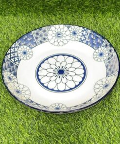 PLATO CERÁMICA DE FLOR AZUL 10" 1UND