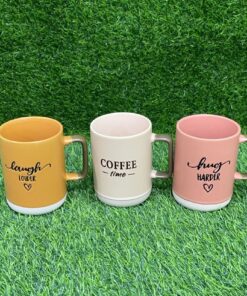 JARRA CERÁMICA DE COLOR LISO CON LETRAS 1UND