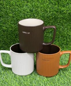 JARRA CERÁMICA DE COLOR LISO CON DISEÑO Y LETRA 1UND