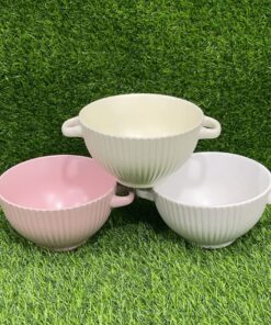 TAZA SOPERA CERÁMICA DE COLOR LISO CON DISEÑOS 1UND