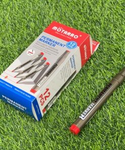 SET DE MARCADOR PERMANENTE COLOR ROJO 1UND (12PCS)