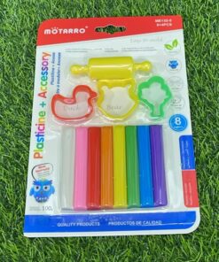 SET DE PLASTILINA DE 8 COLORES CON MOLDE 100G 1UND