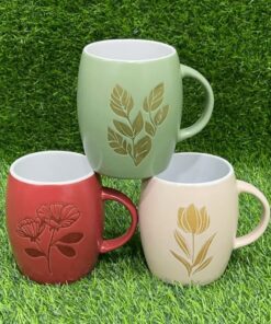 JARRA CERÁMICA DE FLOR / HOJAS 1UND