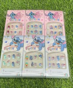 SET DE UÑAS POSTIZAS PARA INFANTIL DE STITCH 1UND
