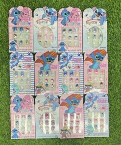 SET DE UÑAS POSTIZAS PARA INFANTIL DE STITCH 1UND