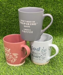 JARRA CERÁMICA DE FRASES CON COLOR LISO 1UND