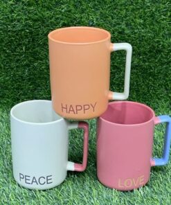 JARRA CERÁMICA DE COLOR LISO CON LETRA 1UND