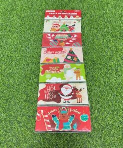 CARTA DE INVITACIÓN DE FELICES FIESTA NAVIDEÑA 1UND (12PCS)