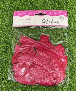 GLOBO NACARADO ROJO ROSA 23CM 1UND (25PCS)