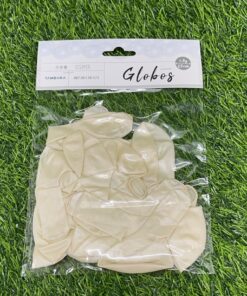 GLOBO NACARADO BLANCO 23CM 1UND (25PCS)