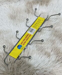 GANCHO METÁLICO PARA PARED DE 2 LÍNEAS 8 PUNTOS 35CM 1UND