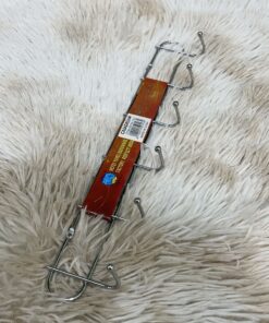 GANCHO METÁLICO PARA PARED DE 6 PUNTOS 35CM 1UND