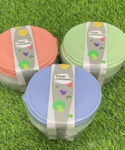 SET DE RECIPIENTE REDONDO PARA ALIMENTO 1UND (4PCS)