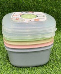 RECIPIENTE CUADRADO PARA ALIMENTOS 350ML 1UND