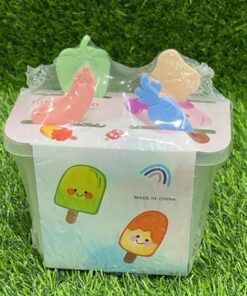 MOLDE PARA PALETA DE DINOSAURIO/FRUTA CON 4 ESPACIOS 1UND