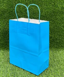 BOLSA DE REGALO COLOR CELESTE 22*27*11CM 1UND