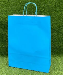 BOLSA DE REGALO COLOR CELESTE 31*42*11.5CM 1UND