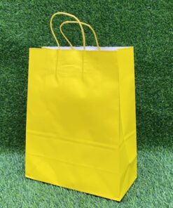 BOLSA DE REGALO COLOR AMARILLO 26*33*12CM 1UND