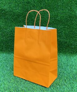 BOLSA DE REGALO COLOR ANARANJADA 22*27*11CM 1UND