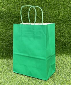 BOLSA DE REGALO COLOR VERDE 22*27*11CM 1UND