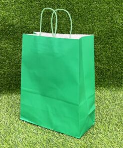 BOLSA DE REGALO COLOR VERDE 26*33*12CM 1UND