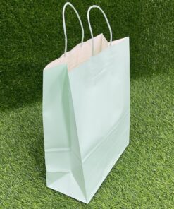 BOLSA DE REGALO COLOR VERDE MENTA 26*33*12CM 1UND