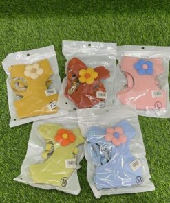 CUERDA Y PECHERA PARA MASCOTA DE FLOR 1UND