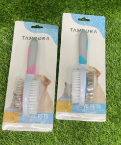 CEPILLO PARA MASCOTA OVALADO DE DOBLE LADO 1UND