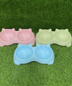 TAZA DOBLE PARA MASCOTA DE GATO 1UND