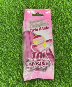 SET DE RASURADORA DE SUPER COMFORT COLOR ROSADO 1UND (10PCS)