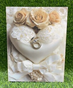 BOLSA REGALO DE CORAZÓN CON ANILLOS 24*19*10CM 1UND