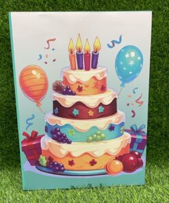 BOLSA REGALO DE QUEQUE Y GLOBO 32*25*12CM 1UND