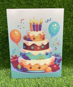 BOLSA REGALO DE QUEQUE Y GLOBO 24*19*10CM 1UND