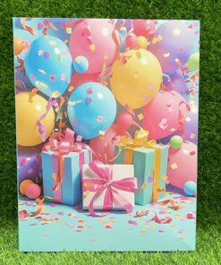 BOLSA REGALO DE GLOBOS Y CAJA REGALO 32*25*12CM 1UND