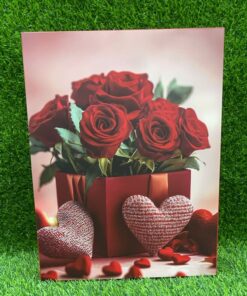 BOLSA REGALO DE RAMO DE ROSA CON CAJA DE REGALO 32*25*12CM 1UND