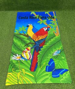 TOALLA PARA BAÑO DE LOROS CON MARIPOSA 71*142CM 1UND