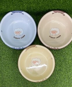 PALANGANA DE COLOR LISO CON DISEÑO OVEJA 1UND