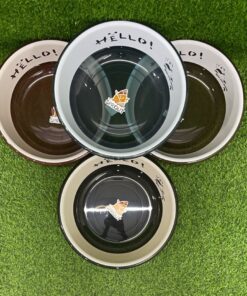 PALANGANA DE COLOR LISO Y BASE TRANSPARENTE CON DISEÑO PANDA 1UND