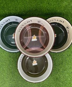 PALANGANA DE COLOR LISO Y BASE TRANSPARENTE CON DISEÑO PANDA 1UND