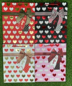 BOLSA DE REGALO DE CORAZÓN CON LAZO 32*26*10CM 1UND