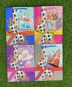 BOLSA DE REGALO DE LAZO CON PUNTOS 23*18*10CM 1UND