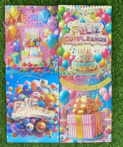 BOLSA DE REGALO DE LETRA FILIZ CUMPLEAÑOS 23*18*10CM 1UND