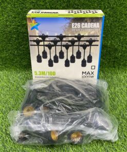 CADENA DE LUCES EXTERIORES E26 PARA 5.3M/10D 1UND