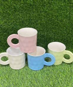 JARRA CERÁMICA DE COLOR LISO Y CON AGARRADOR DISEÑO CIRCULO 1UND