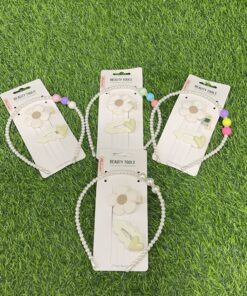 SET DE DIADEMA CON PRENSAS PARA CABLELLO DE FLOR 1UND (3PCS)