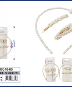 SET DE DIADEMA CON PRENSAS PARA CABLELLO DE PERLAS 1UND (3PCS)