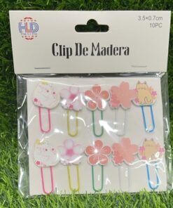 CLIP PARA LIBRO DE FLOR/GATO 1UND (10PCS)